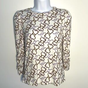 Ann Taylor Heart Chain T-shirt